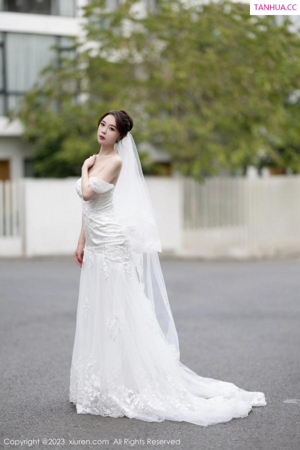 [XiuRen]高清写真图 2023.08.30 No.7310 梦心玥 婚纱美腿